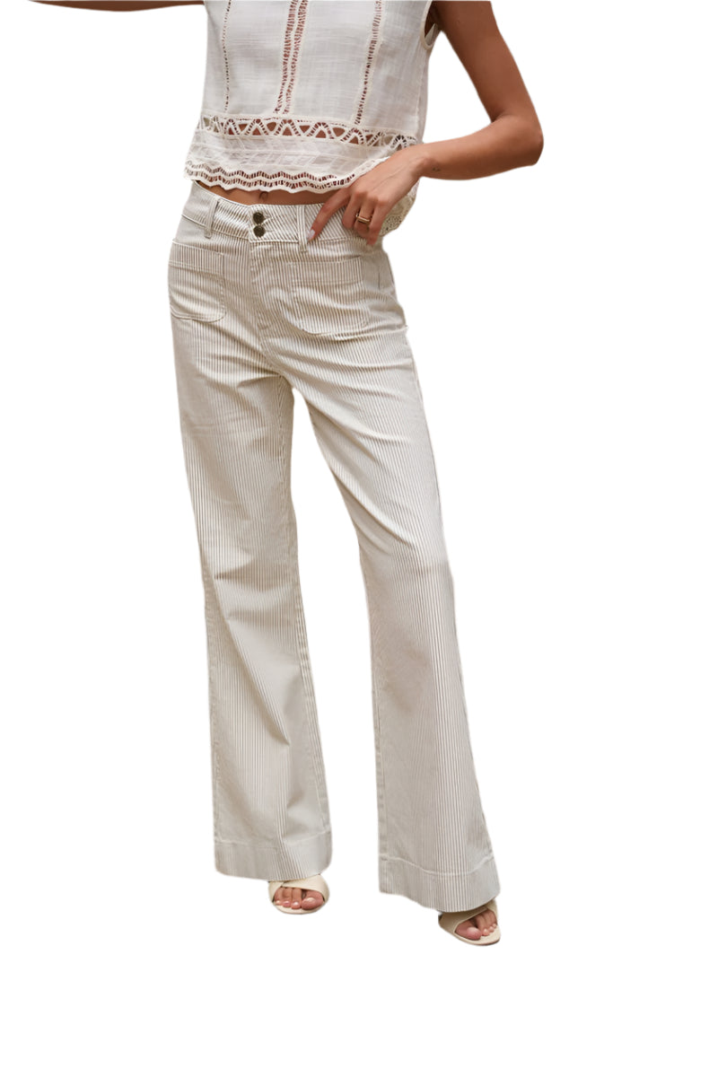 Oraije Paris Elena Full Length Pinstripe Jean