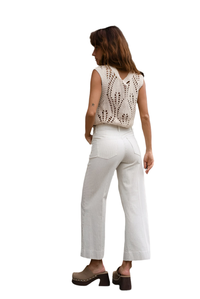 Oraije Paris Windy Jean in Green Pinstripe