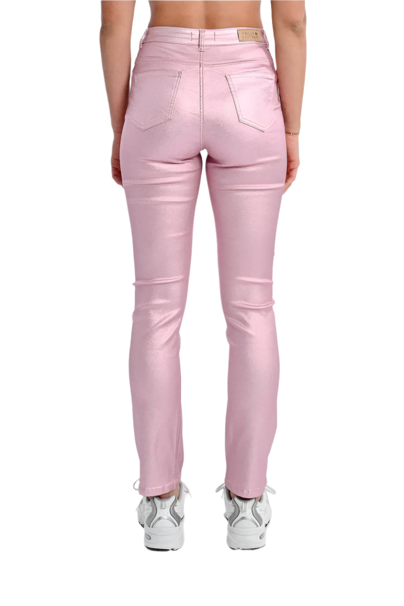 Molly Bracken Fitted Coated Pants