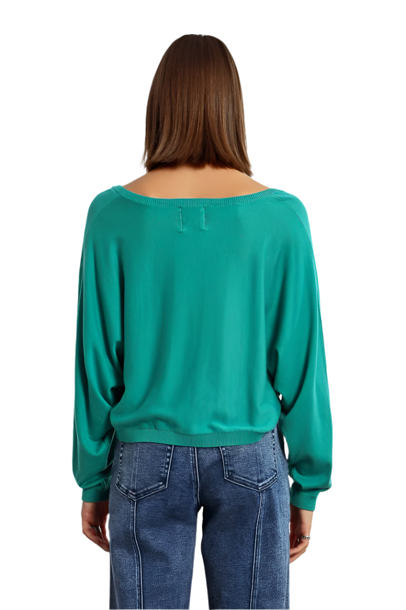 Molly Bracken Heart Cropped Sweater