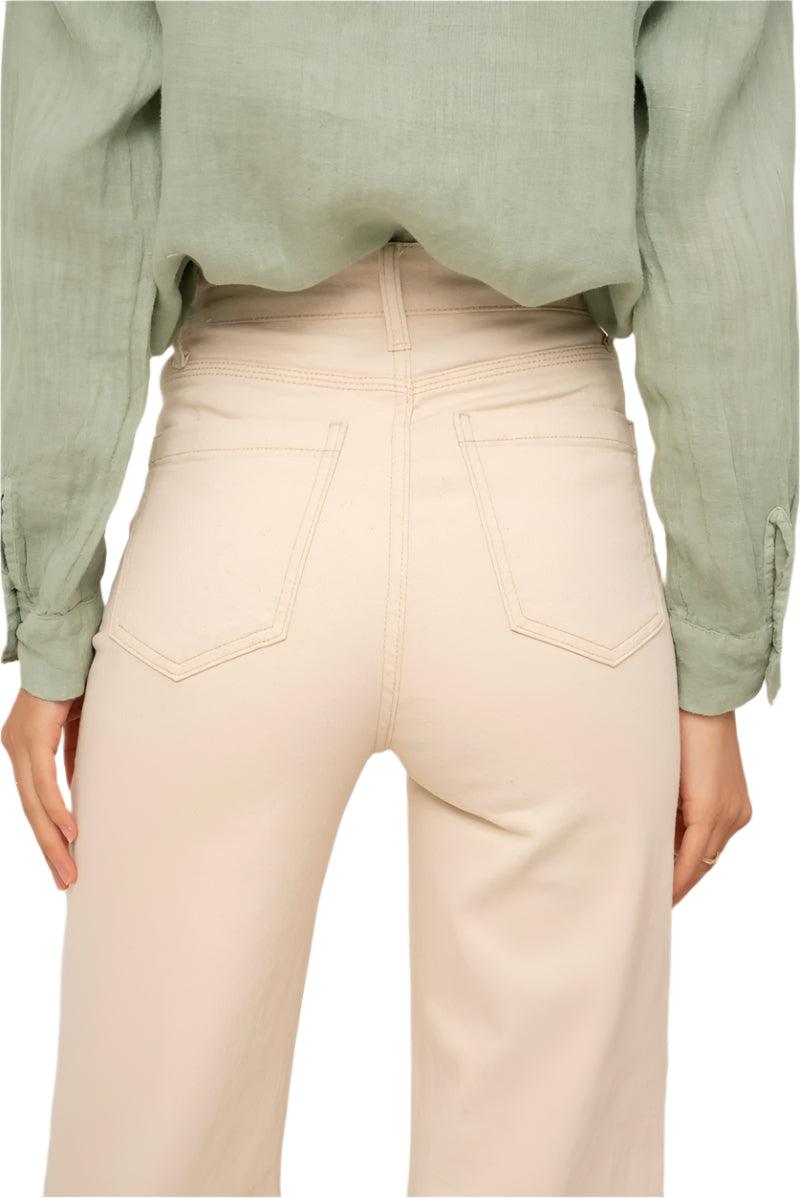 Oraije Paris Gasparette Wide Jeans in Beige Natural