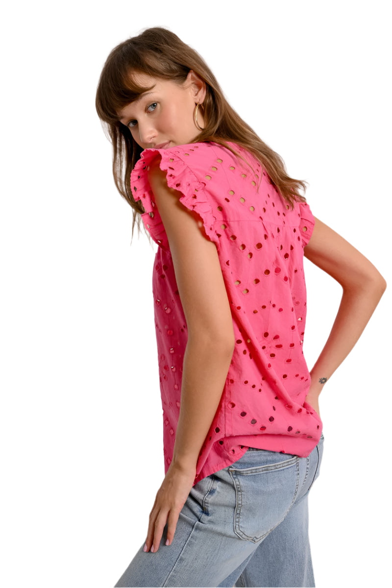 Molly Bracken Sleevless Ruffle Top