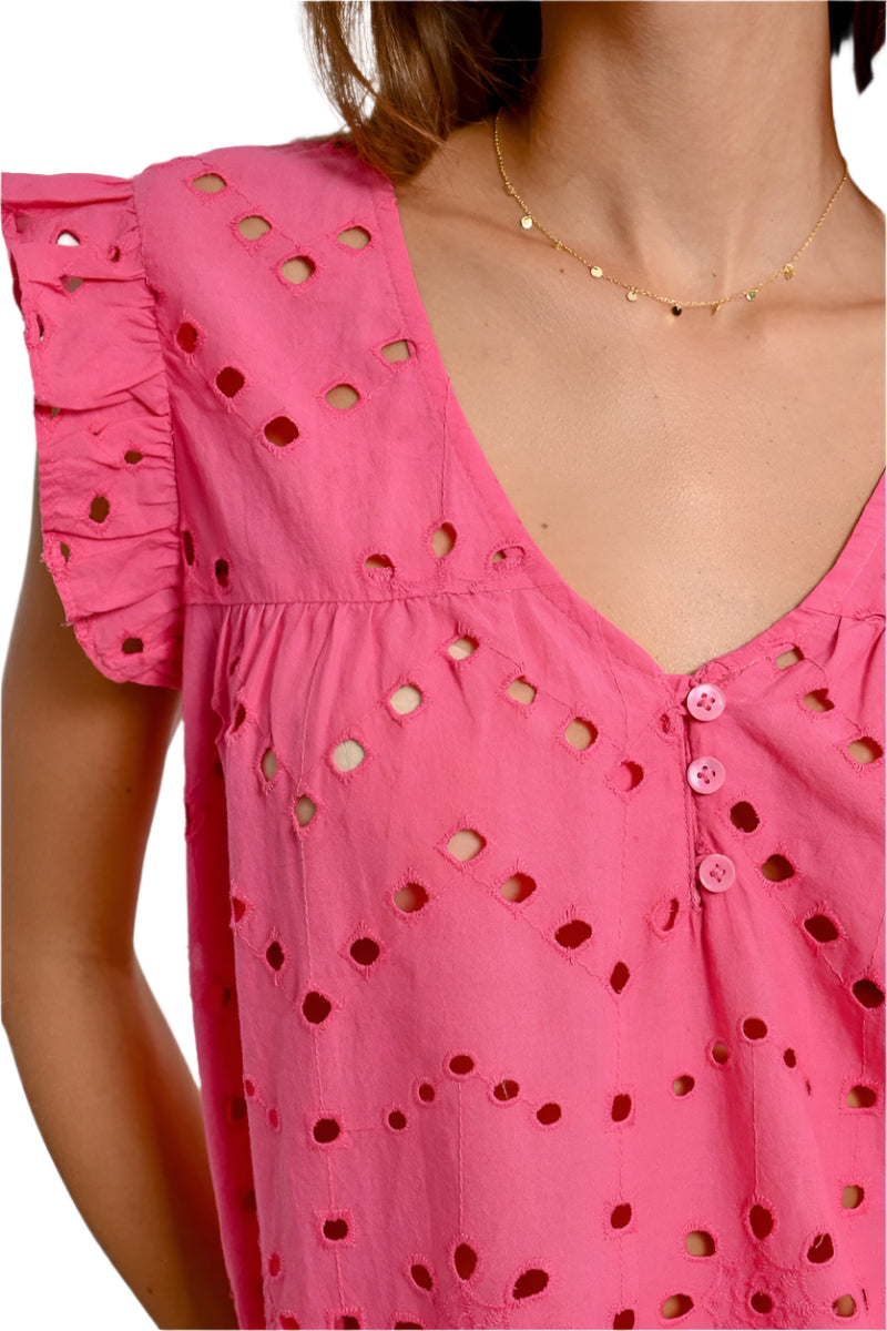 Molly Bracken Sleevless Ruffle Top