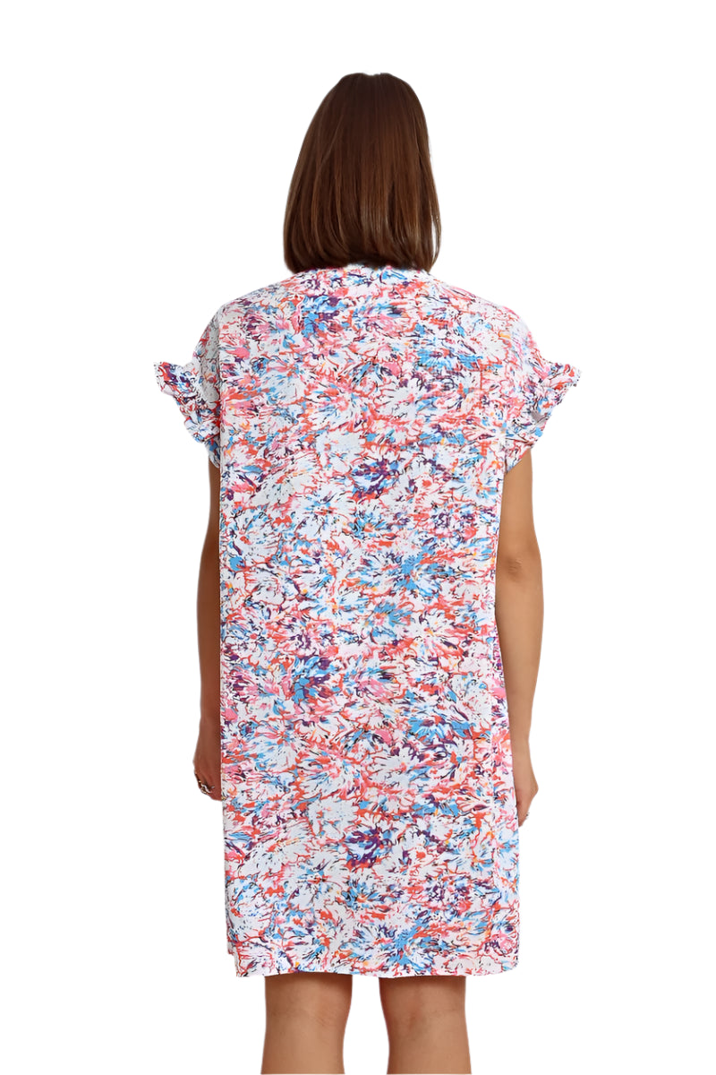 Molly Bracken Printed and Gathered Dress