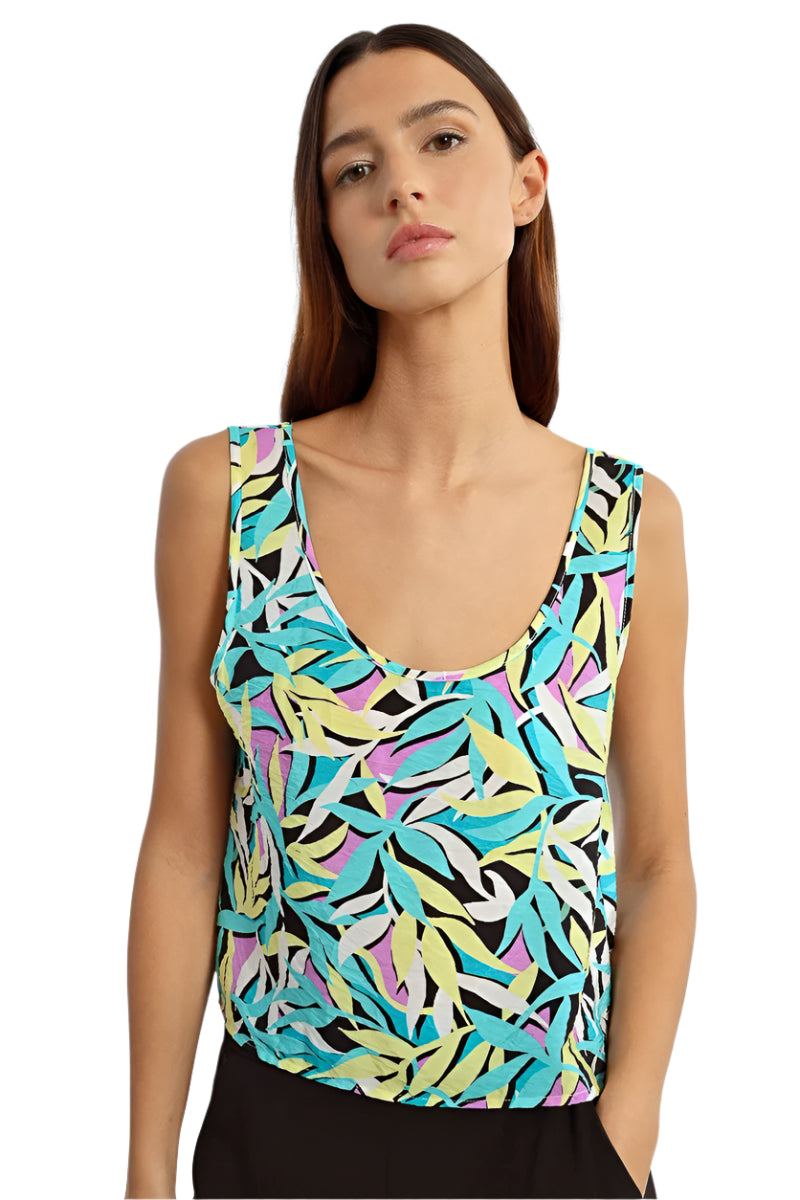 Molly Bracken Green Printed Tank Top