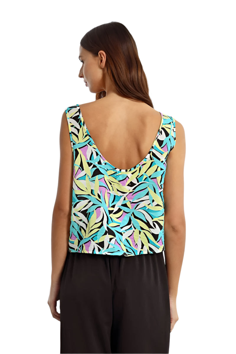 Molly Bracken Green Printed Tank Top