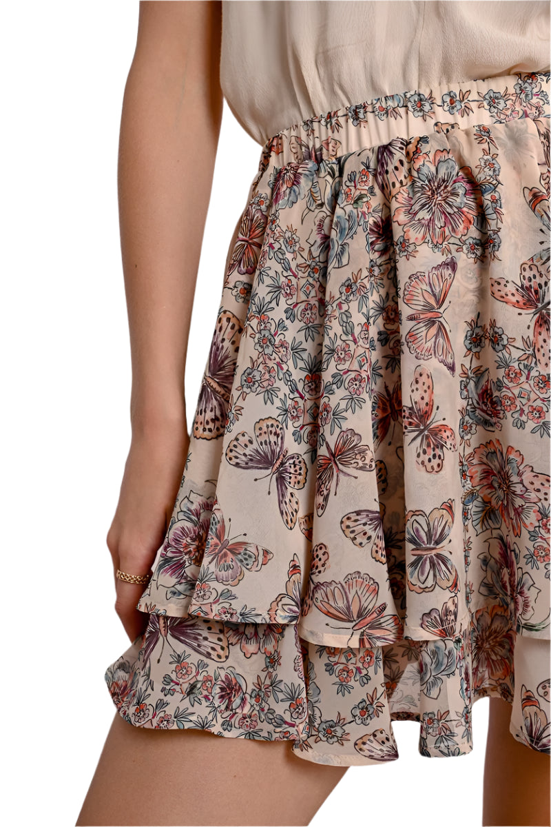 Molly Bracken Ruffled Mini Skirt
