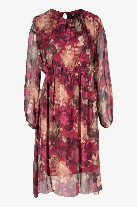 M Made In Italy Rose Print Dress