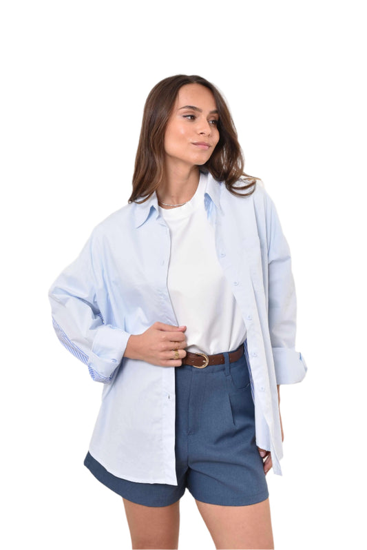 Clever Alice Bleu Oversized Button Down