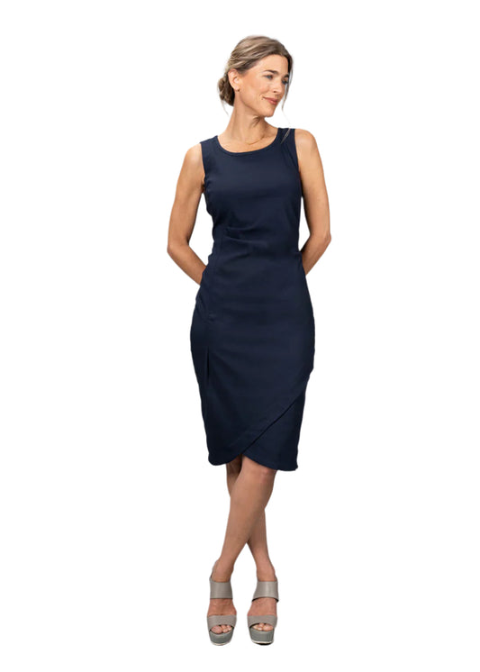 Porto Mira Dress in Dusty Rose or Dark Navy - clever alice