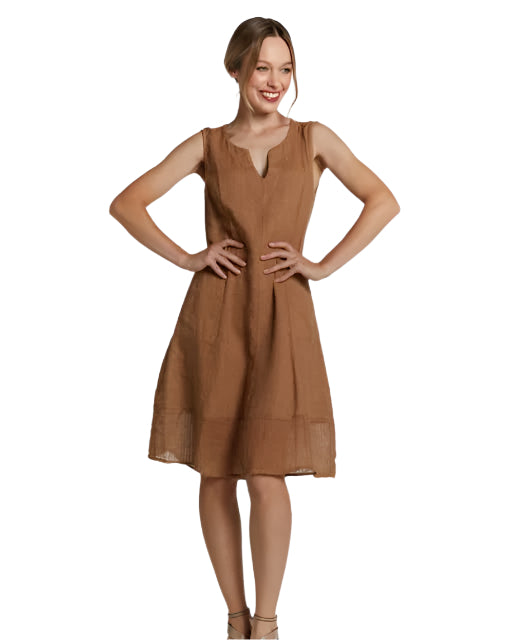 Inizio slit v neck tank dress