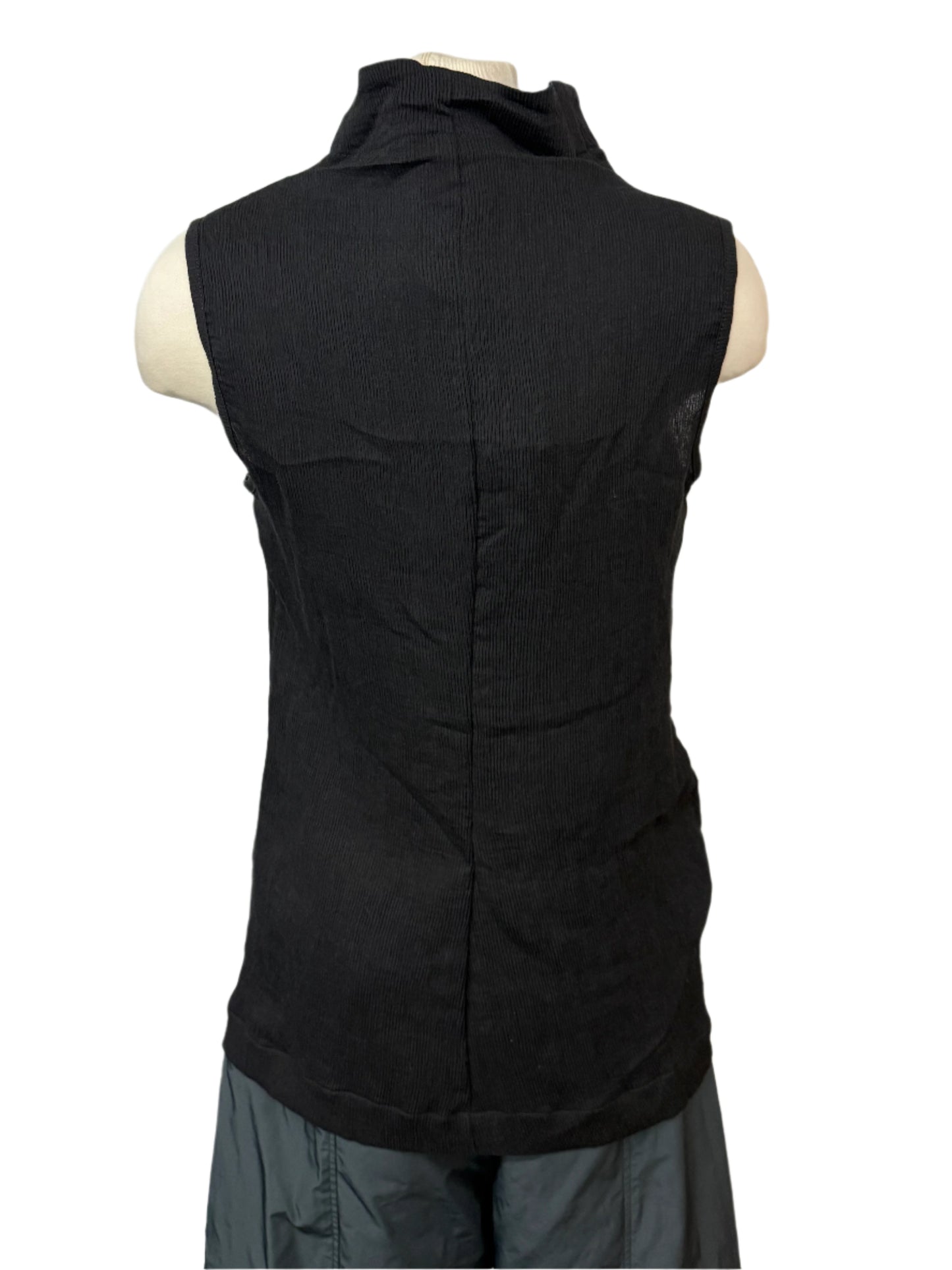 Porto Liza Ribbed Tank in Black