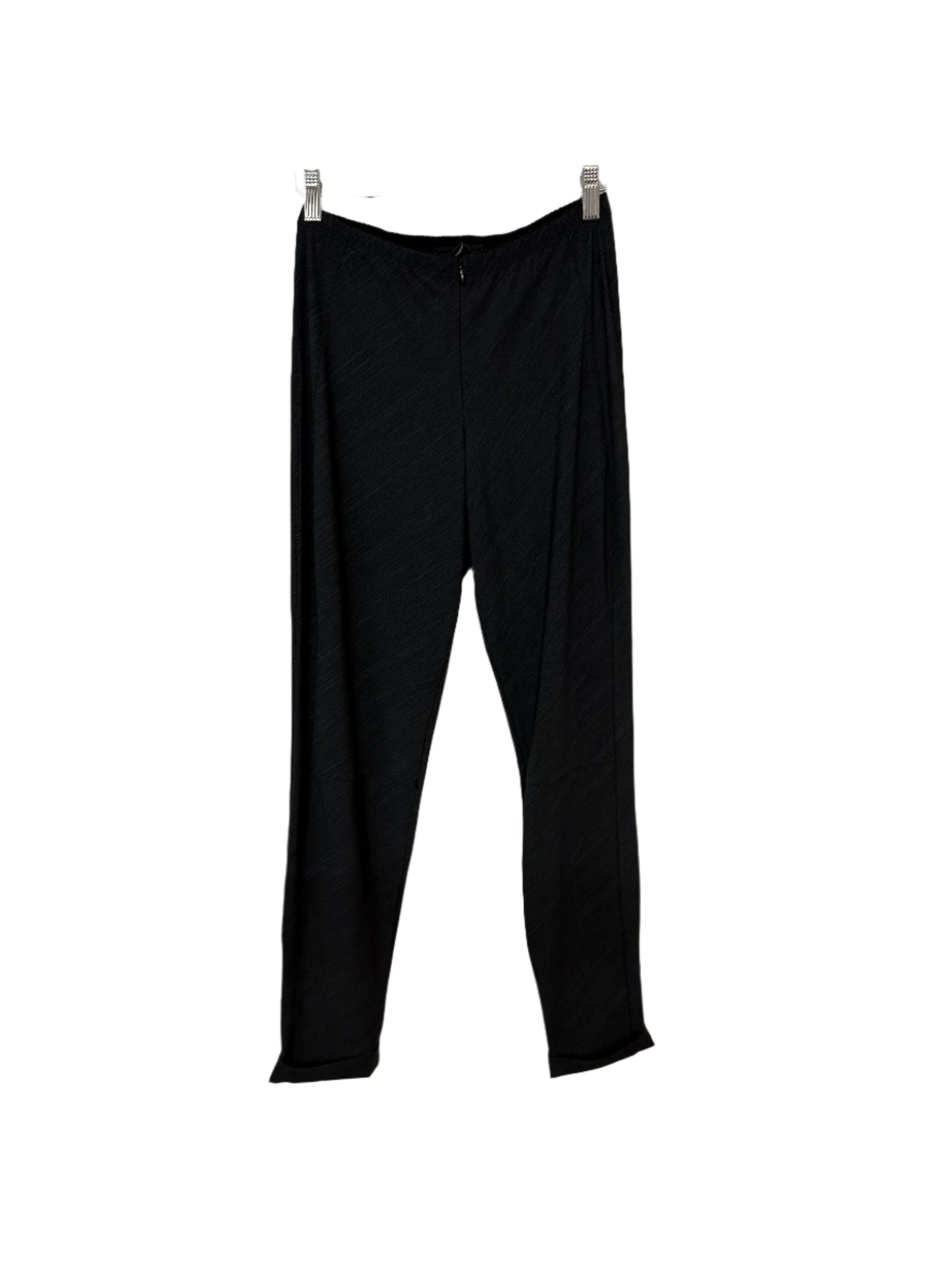 Porto Black Striped Pant with Cuffs