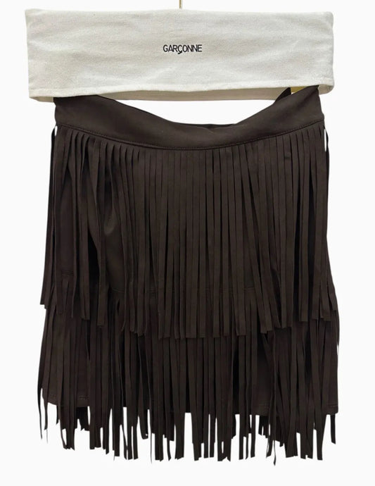 Garconne Fringe Mini Skirt