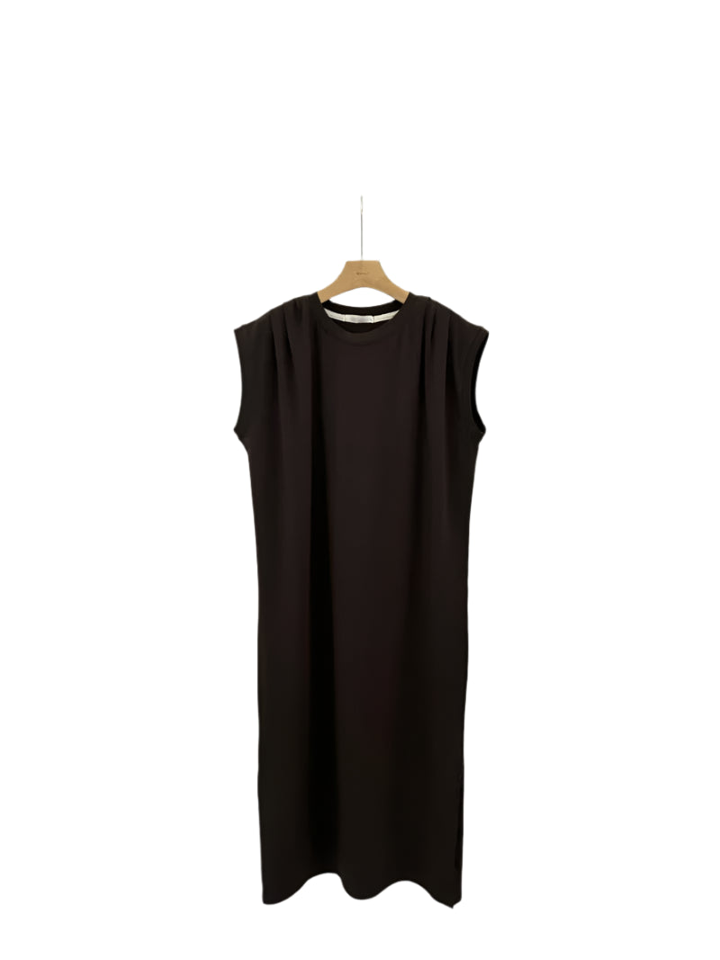 Clever Alice Shoulder Pleat Dress