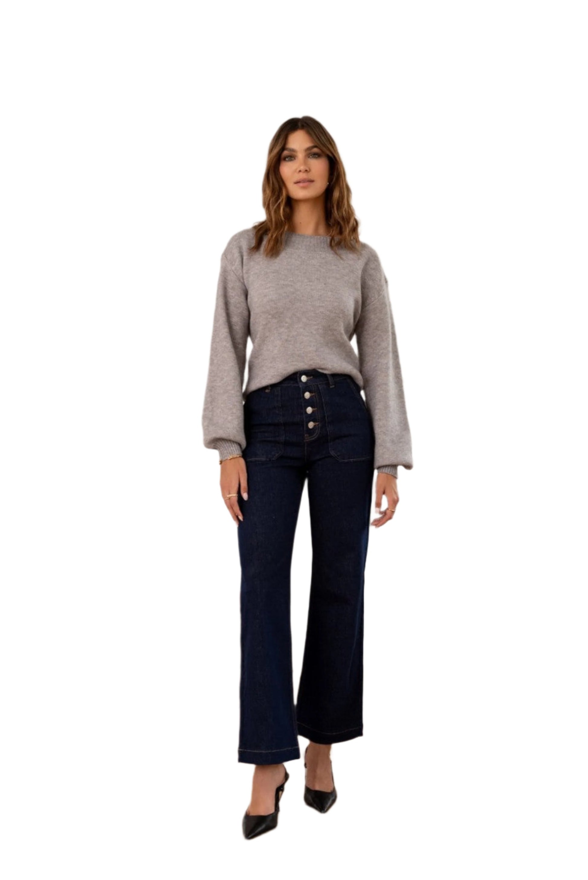 Oraije Paris Paulinette Wide Jean in Raw Denim 