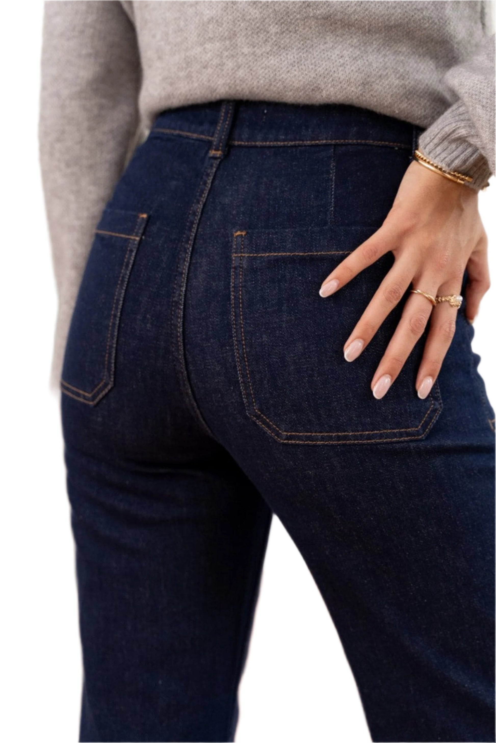 Oraije Paris Paulinette Wide Jean in Raw Denim 