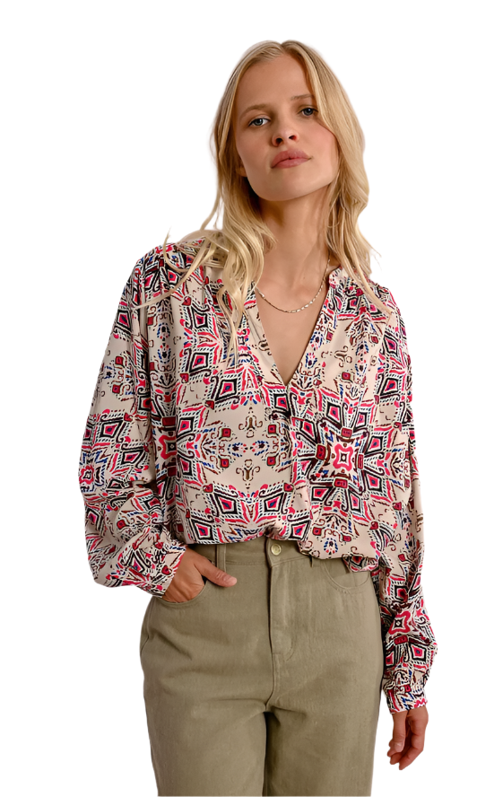 Molly Bracken Oversized Printed Blouse - clever alice