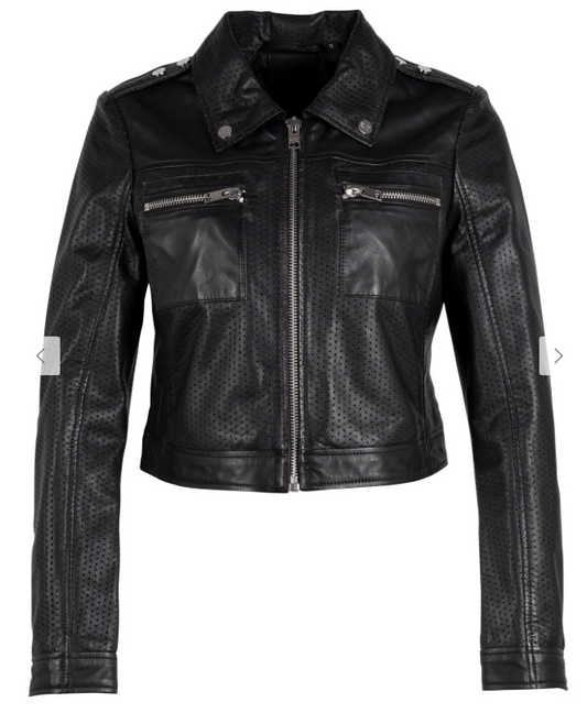 Mauritius Shala RF Leather Jacket in Black