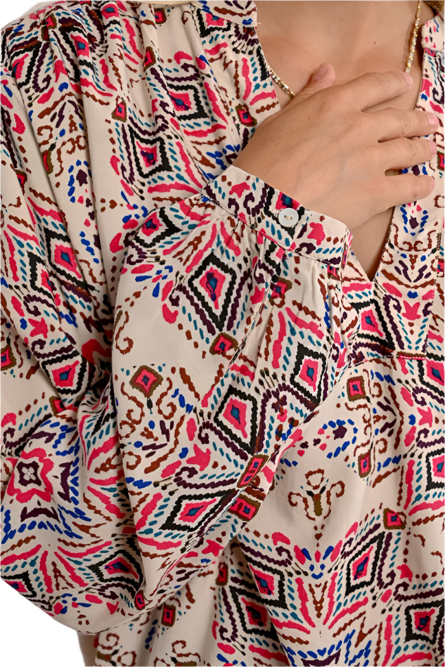Molly Bracken Oversized Printed Blouse - clever alice