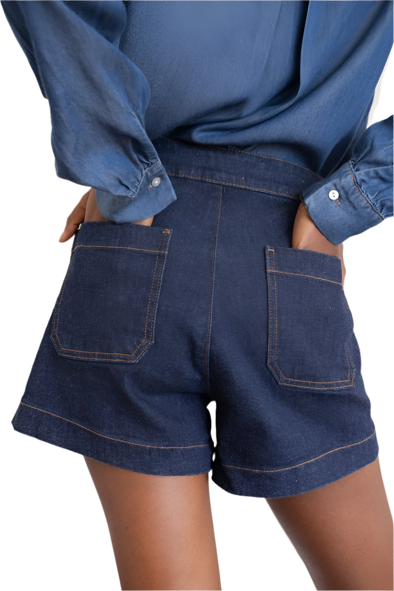 Oraije Victorinette Short in Raw Denim - clever alice