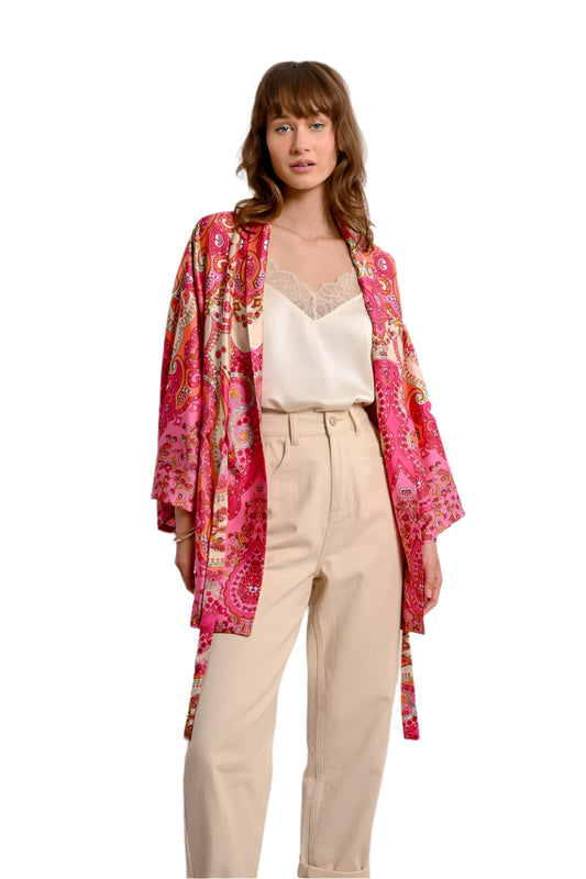 Molly Bracken Tieable Printed Kimono